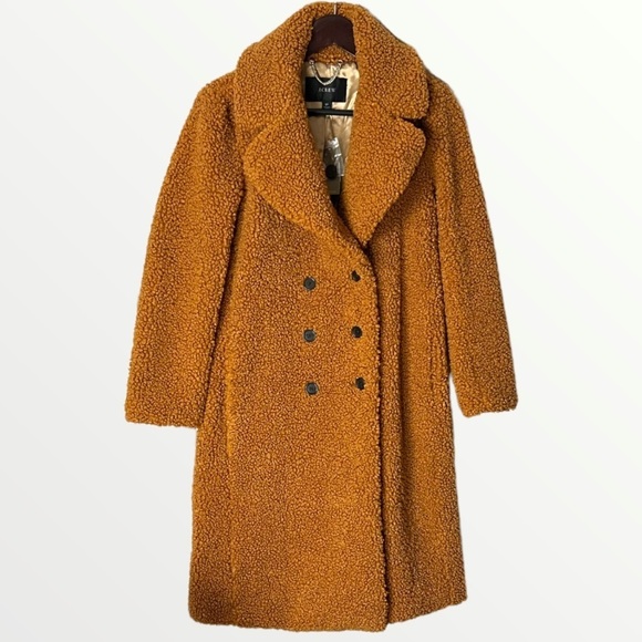 J. Crew Coat Double Breasted Teddy Sherpa Topcoat Jacket Sz SP - Picture 4 of 11
